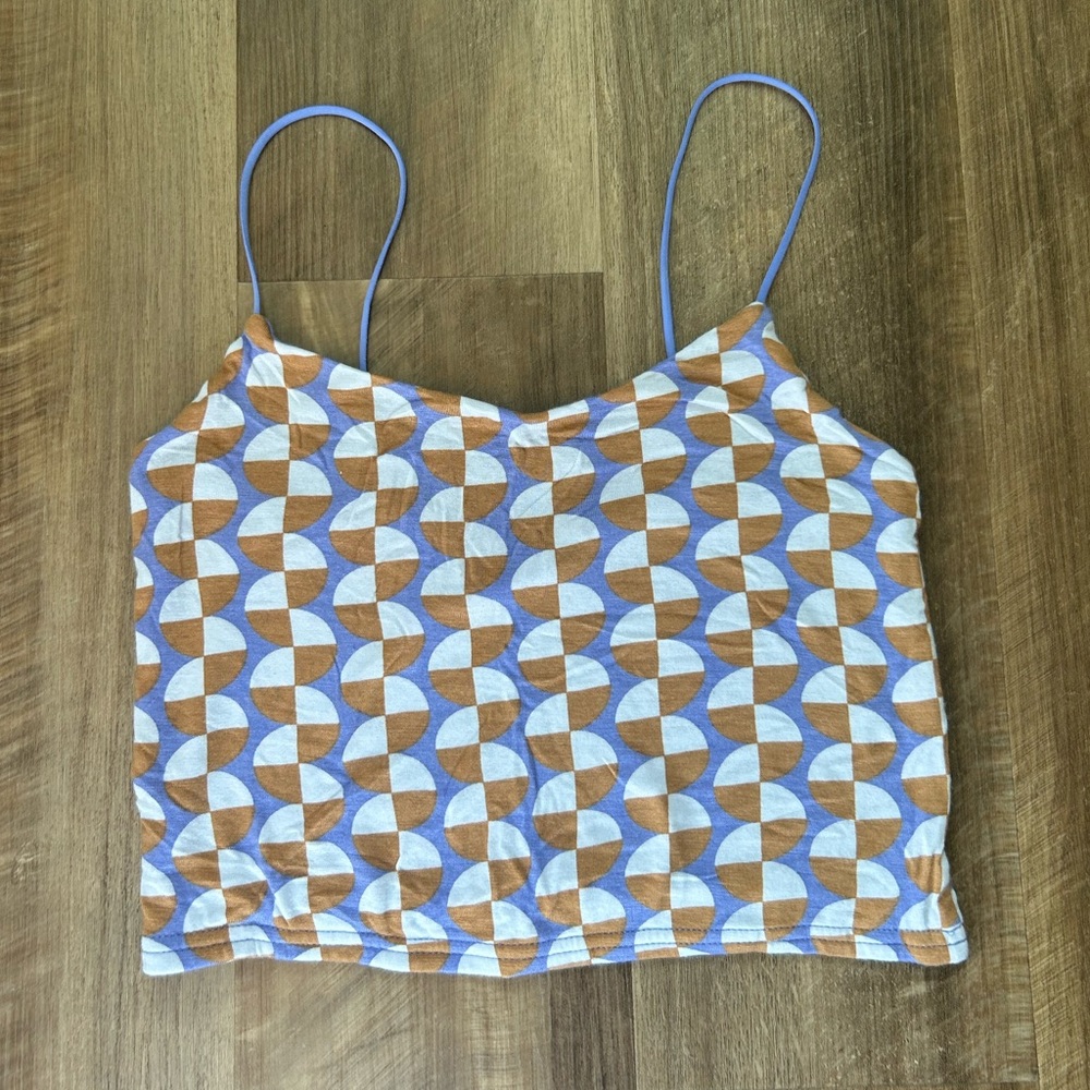 Pacsun (PS Basics) Geometric Easy Cropped Cami Top